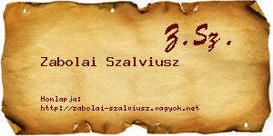 Zabolai Szalviusz névjegykártya